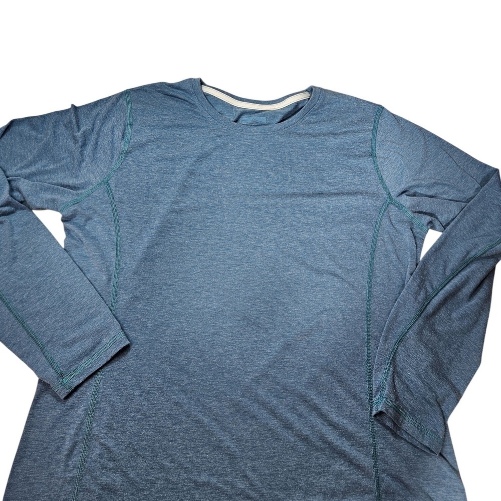 Orvis Shirt Mens M Blue Long Sleeve Performance Crew Neck Outdoor Base‎ Layer
